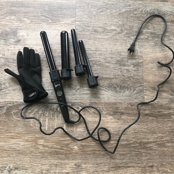 CORTEX 4in1 Pro Ceramic Clipless Curling Iron Set - Picture 2 of 2